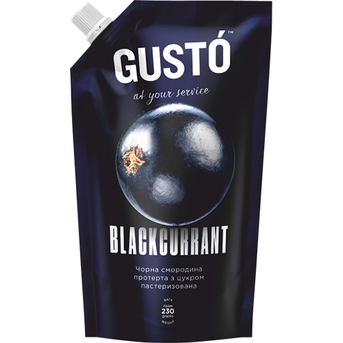 Чорна смородина, перетерта із цукром ТМ GUSTÓ