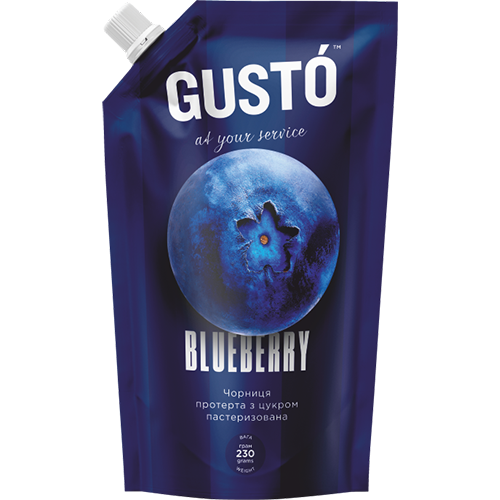 Чорниця, перетерта з цукром – ТМ GUSTÓ