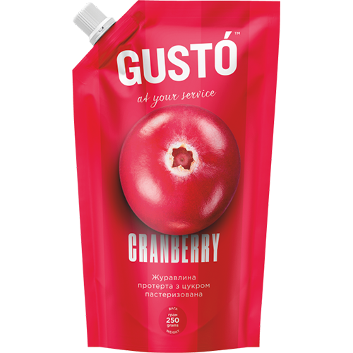Журавлина, перетерта з цукром ТМ GUSTÓ