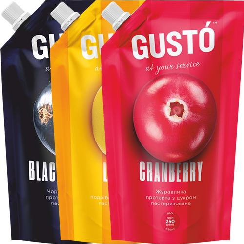 Berries mashed with sugar TM GUSTÓ