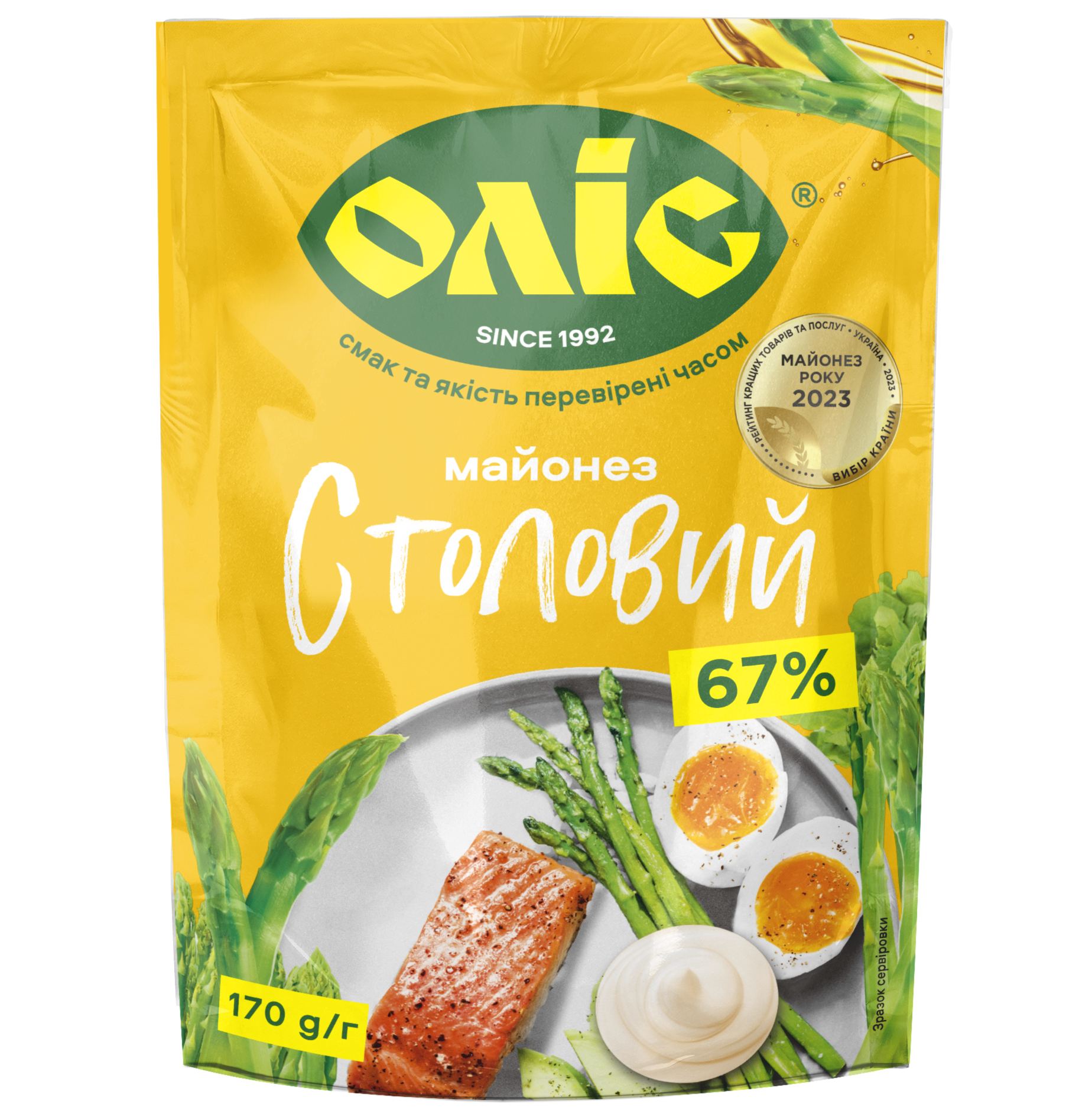 OLIS Stolovyi 67% Mayonnaise - doy-pack